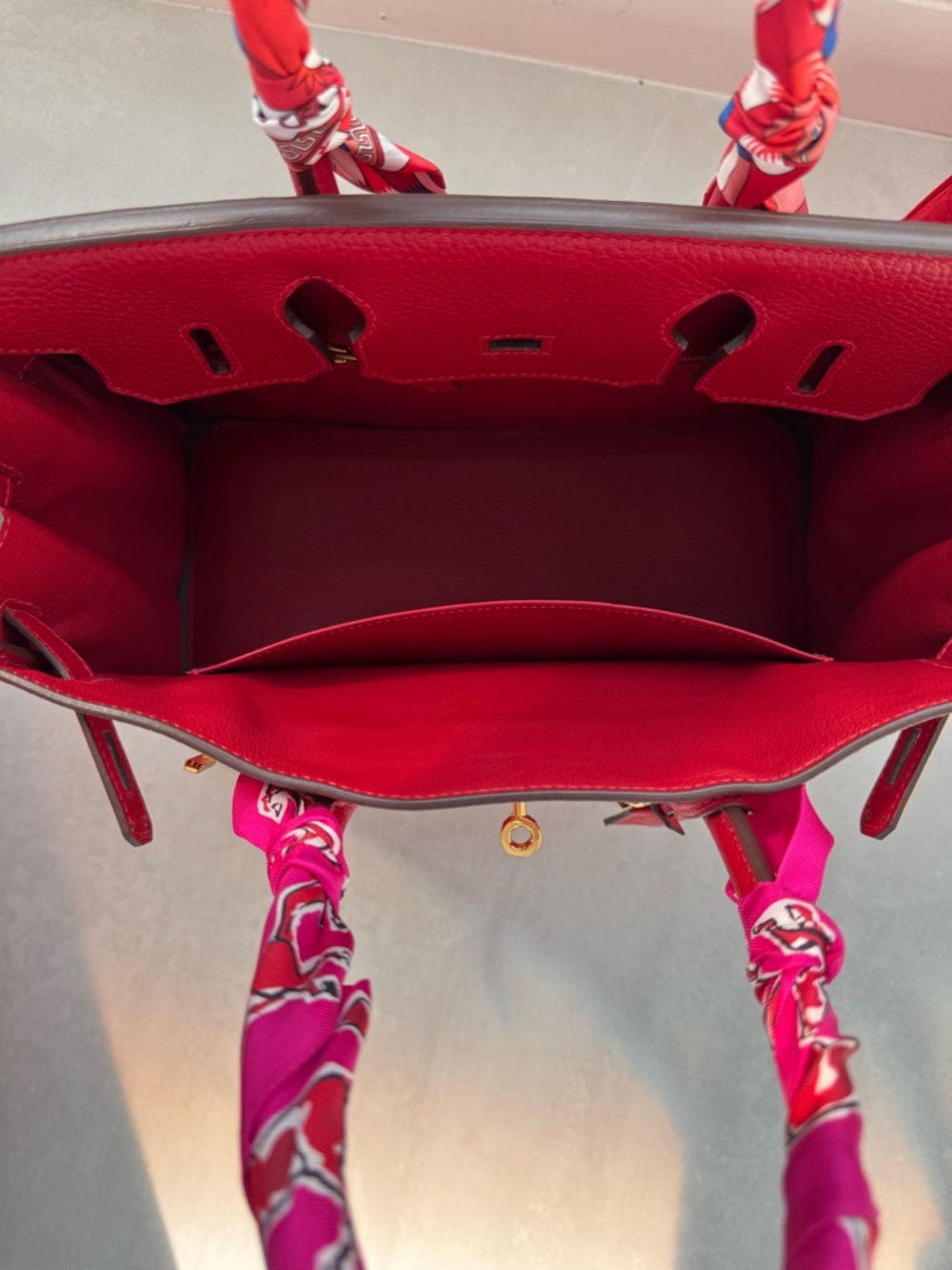 Hermès Red Birkin 30, Clemence - Picture 11 of 16